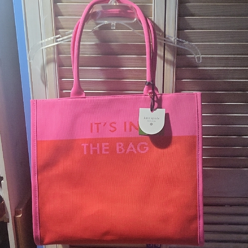 Kate Spade Color-Block Pink and Red Tote